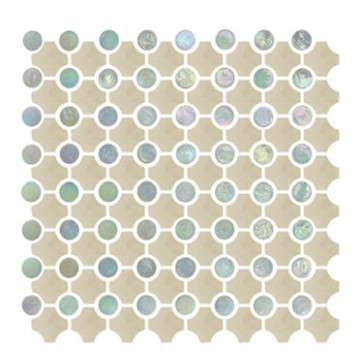 Telha de imitação de couro, azulejo de mosaico cerâmico, Mosaico redondo